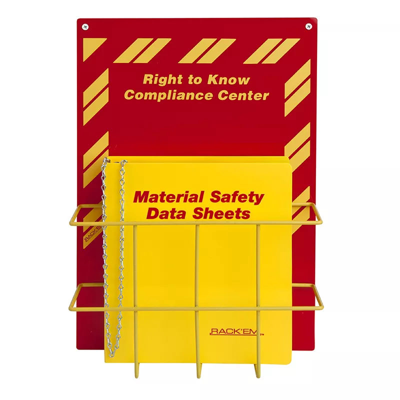 Rack 'Em 1.5 in. English SDS Binder and Safety Station