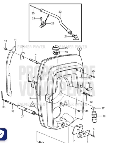 VOLVO PENTA 3858672 Plate